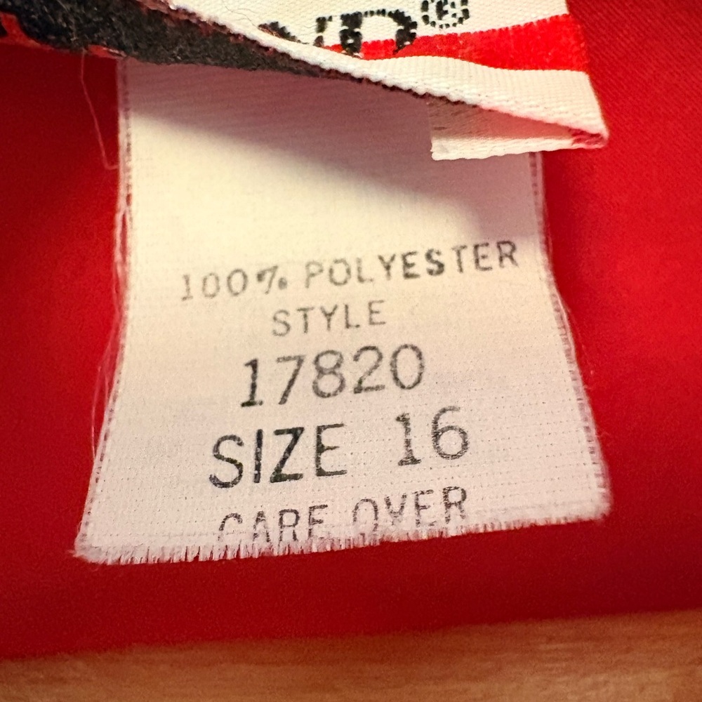 Vintage Judy Bond Red Button-Up Blouse Style 17820 Size 16 - Picture 6 of 11